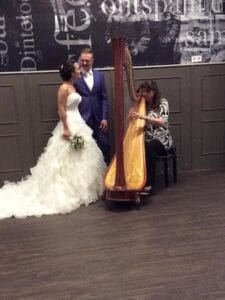 bruiloft met harpmuziek